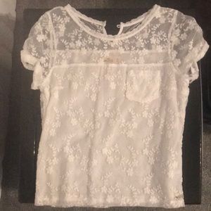 White lace Hollister blouse